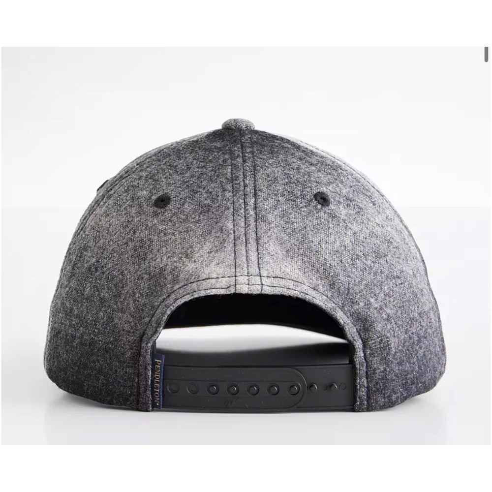 Pendleton Wool Blend Snapback Hat Grey Black Logo… - image 2